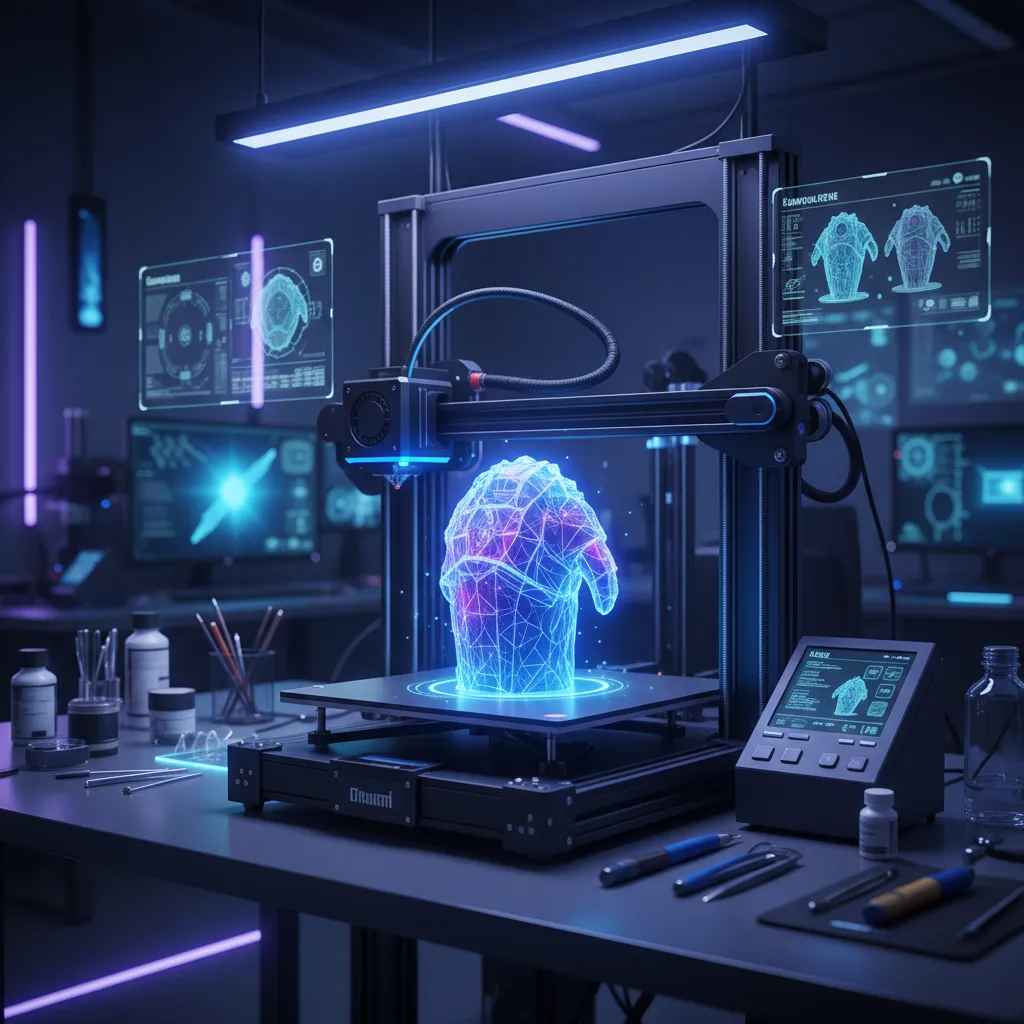 Impresora 3D profesional en funcionamiento — Seralina