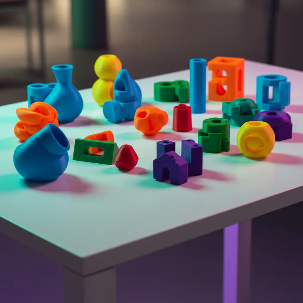 Piezas impresas en 3D de colores — calidad y precisión Seralina